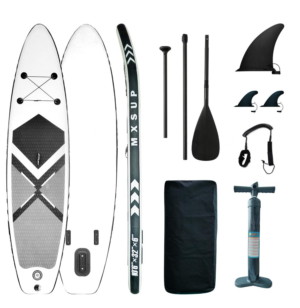 MXSUP Noir/Blanc 10,6 pieds x 32 pouces x 6 pouces