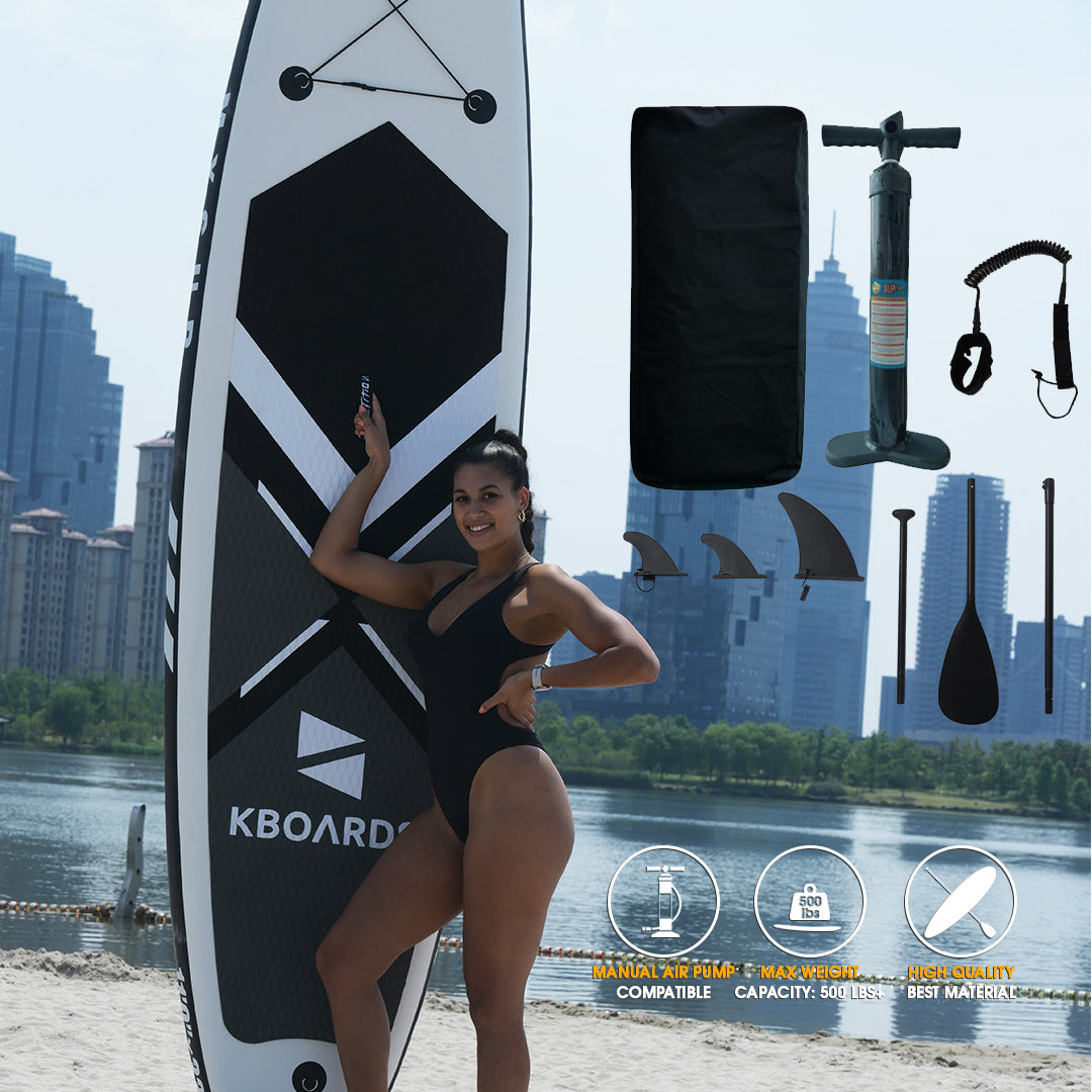 MXSUP XL Noir/Blanc 11,9 pieds x 33 pouces x 6 pouces